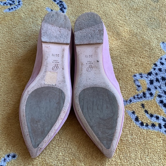 M. Gemi Pink Suede Loafers Size 8 - Picture 3 of 5